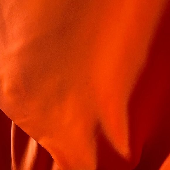 Elizabeth and James Orange Helma One Shoulder Flutter Short Silk Dress 8 - Picture 15 of 16